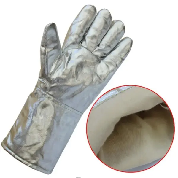 400Degrees Heat Resistant Gloves Anti High Temperature Thicken Safety Gloves Aluminum Foil Kitchen Self Defense Gloves - Image 4