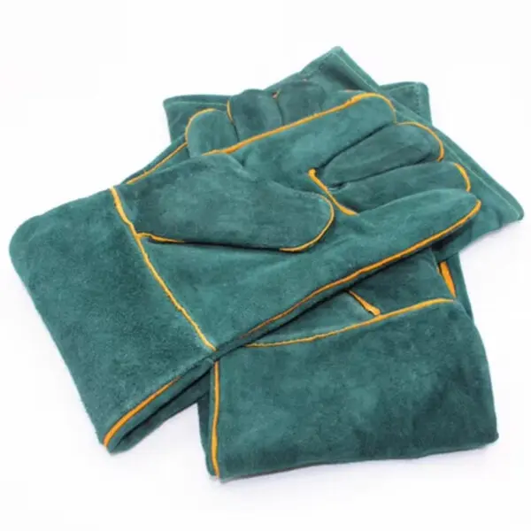 Anti-bite safety bite Gloves for Catch Dog Cat Reptile Animal Ultra Long Leather green Pets Grasping Biting Protective Gloves - Image 4