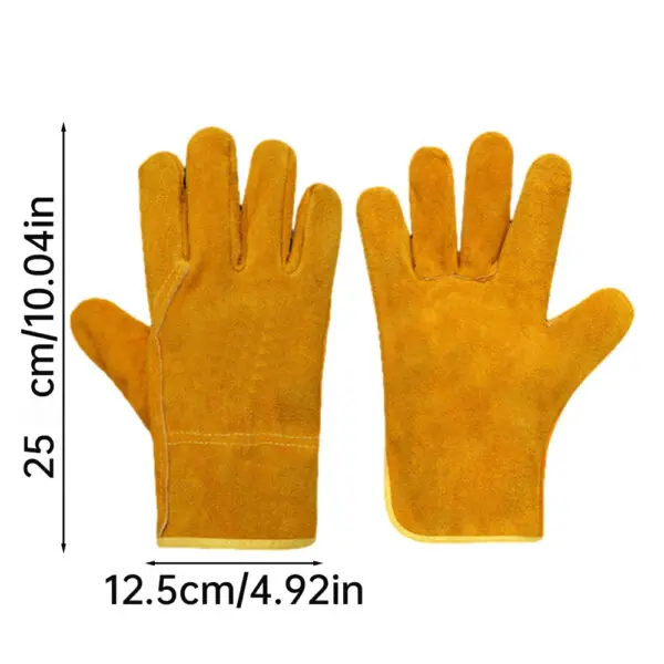 1 Pair Fireproof Durable Sheepskin Leather Welder Gloves for Welding Metal Hand Tools Anti-Heat Work Safety Gloves - Image 5