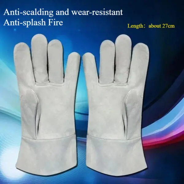 1 Pair Fireproof Durable Sheepskin Leather Welder Gloves for Welding Metal Hand Tools Anti-Heat Work Safety Gloves - Image 6