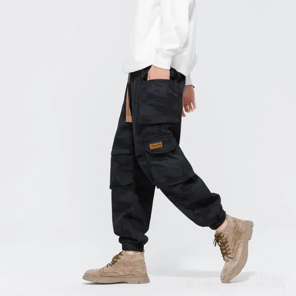 Spring Autumn Harun work trousers men's plus size trend loose drawstring pants sports camouflage trousers 7XL 8XL cargo pants - Image 6