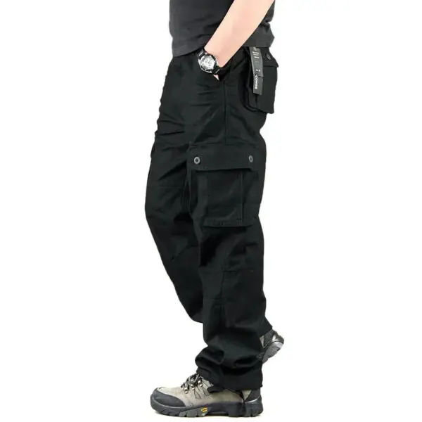 Cargo Pants Men Military Work Overalls Loose Straight Tactical Trousers Multi-Pocket Baggy Casual Cotton Slacks Pants - Image 8