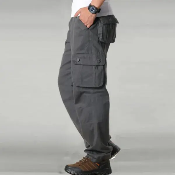 Cargo Pants Men Military Work Overalls Loose Straight Tactical Trousers Multi-Pocket Baggy Casual Cotton Slacks Pants - Image 11