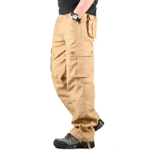 Cargo Pants Men Military Work Overalls Loose Straight Tactical Trousers Multi-Pocket Baggy Casual Cotton Slacks Pants - Image 12