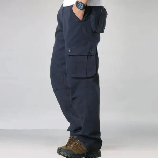 Cargo Pants Men Military Work Overalls Loose Straight Tactical Trousers Multi-Pocket Baggy Casual Cotton Slacks Pants - Image 13