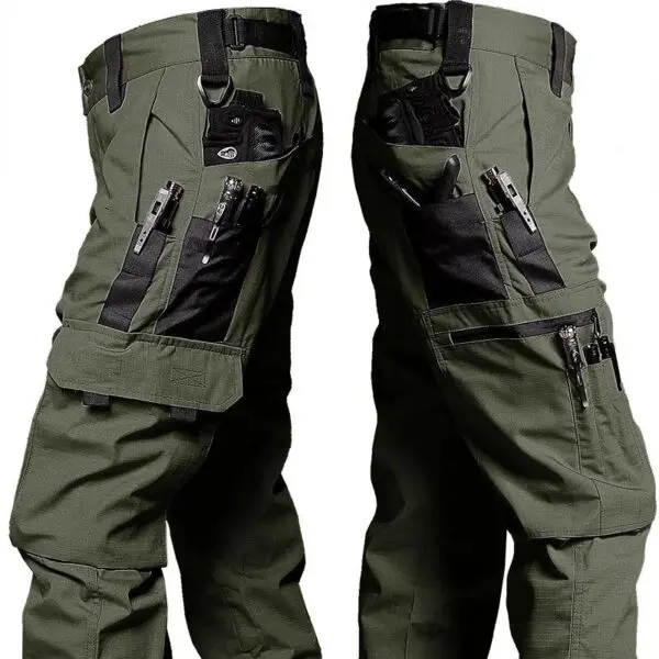 Men's Cargo Pants Multi Pockets Work Trousers Casual Tactical Pants Male Outwear Straight Autumn Winter Wear-resisting Trousers - Image 4