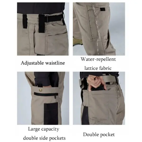 Men's Cargo Pants Multi Pockets Work Trousers Casual Tactical Pants Male Outwear Straight Autumn Winter Wear-resisting Trousers - Image 6