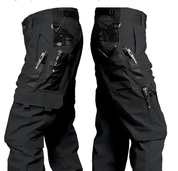 Men's Cargo Pants Multi Pockets Work Trousers Casual Tactical Pants Male Outwear Straight Autumn Winter Wear-resisting Trousers - Image 12