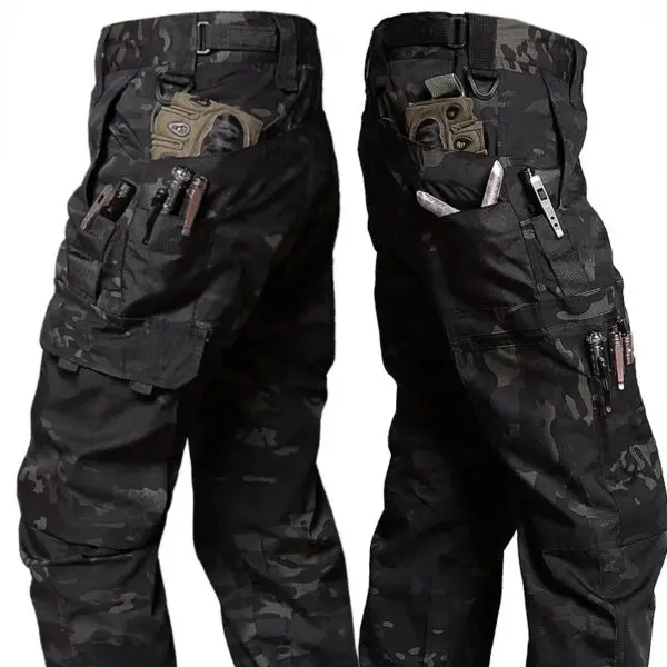 Men's Cargo Pants Multi Pockets Work Trousers Casual Tactical Pants Male Outwear Straight Autumn Winter Wear-resisting Trousers - Image 13