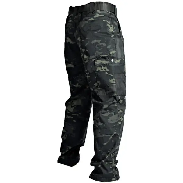 Men's Cargo Pants Multi Pockets Work Trousers Casual Tactical Pants Male Outwear Straight Autumn Winter Wear-resisting Trousers - Image 14
