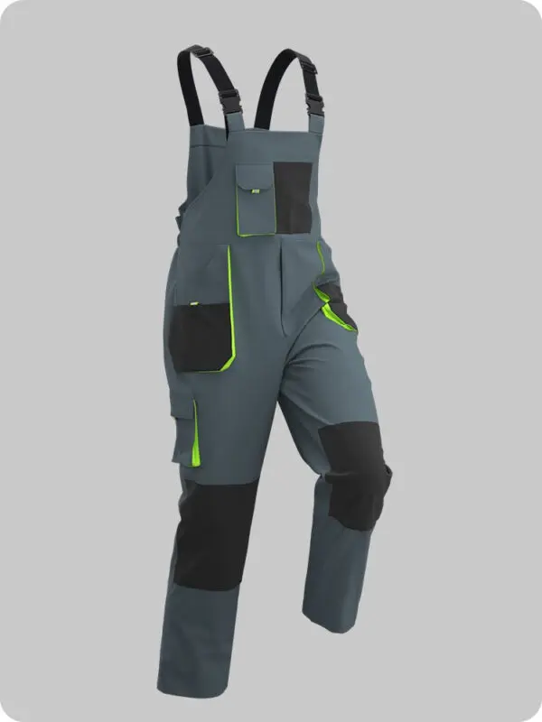 Black Grey Men’s Work Bib Overalls Brace Overall with Pockets Carpenter jumpsuit Work Overall Workwear work dungrees strap pants