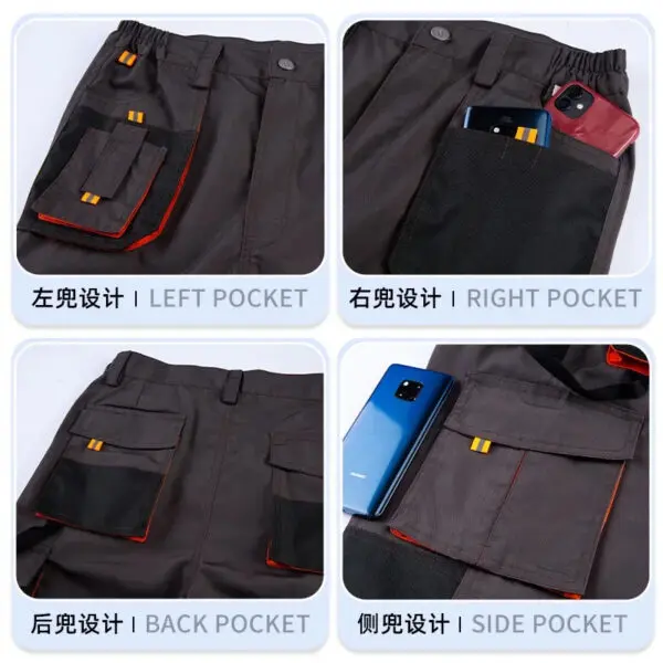Work Clothes Men Construction Labor Protection Suit With Multi Pockets Wear-resistant Durable Work Uniform Pants Men - Image 3