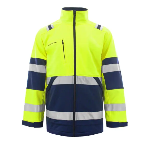 2023 Sport Wholesale Autumn and Winter Thickened Warm Building Reflective Striped Jacket Waterproof Reflective Top S-4XL Winter Thick Reflective Hi Vis Jacket Cotton Padded Jacket Jacket Motorcycle Safety Work Jacket Wind Water-Proof Coats4XL Winter Thickened Reflective Hi Vis Jacket Jacket Detachable Padded Jacket Motorcycle Safety Jacket Work Jacket Men Winter Thick Reflective Hi Vis Jacket Warm Jacket Stand Collar Jackets Motorcycle Safety Work Jacket Wind Water-Proof Coats 4XL hi vis Jacket High Visibility Reflective Fleece Jacket Winter Stripe Patchwork Hoodies Two Tone Stand Collar safety Work Clothes - Image 2