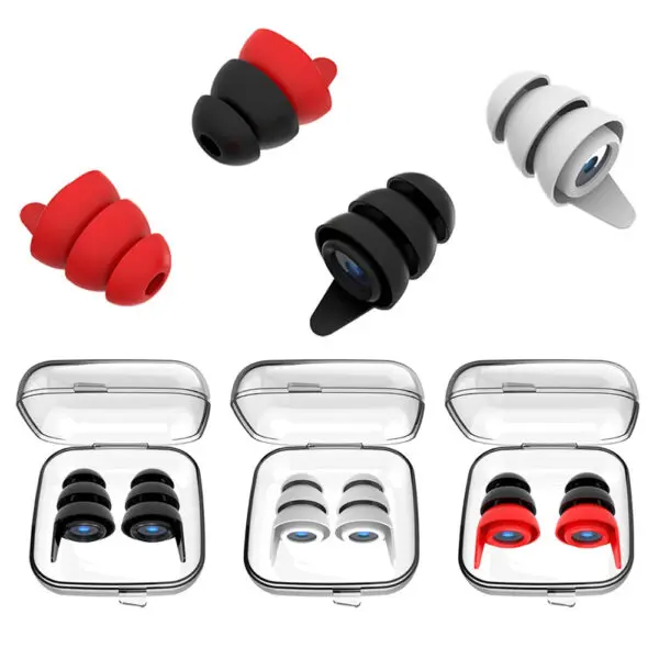 Silicone Soundproof Earplug Anti Noise Sleeping Ear Plugs Sound Insulation Noise Reduction Ear Protection Swimming Earplugs - Image 2