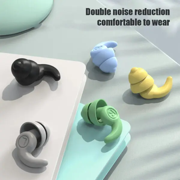 Anti Noise Silicone Earplugs Waterproof Swimming Ear Plugs For Sleeping Diving Surf Soft Comfort Natation Swimming Ear Protector - Image 4