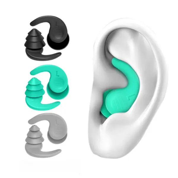 1 Pair Antinoise Earplugs Sound Insulation Ear Protection Earplugs Sleeping Swimming Travel Noise Reduction Waterproof Earplugs