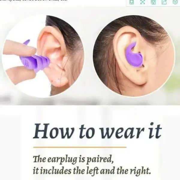 1 Pair Antinoise Earplugs Sound Insulation Ear Protection Earplugs Sleeping Swimming Travel Noise Reduction Waterproof Earplugs - Image 5
