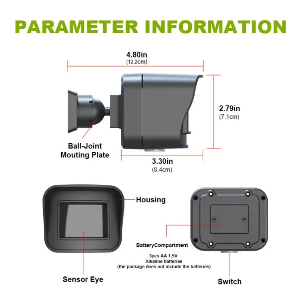 Smart Outdoor Home Security - Weather Resistant WiFi Motion Sensor&Detector - Remote APP Notifications - Compatible With Alexa - Image 6