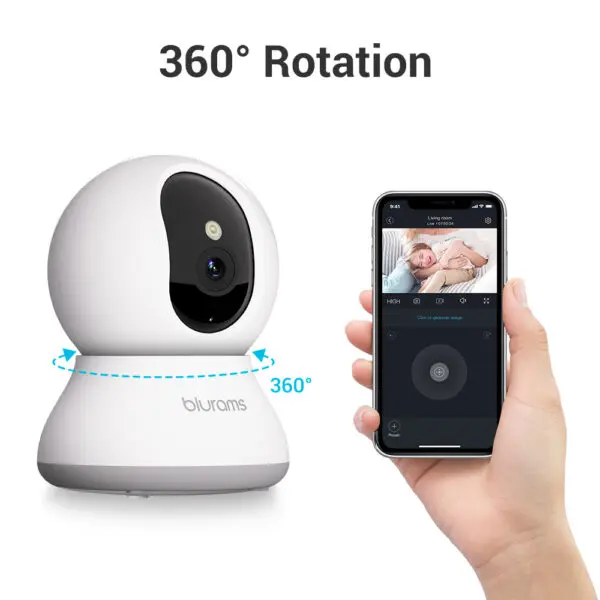 2 Pcs Blurams Indoor Security Camera 2K, Home Security Camera for Dog/Elder, Security Camera with One-Touch Call Update A31S-2pc - Image 3
