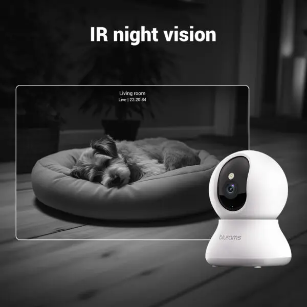 2 Pcs Blurams Indoor Security Camera 2K, Home Security Camera for Dog/Elder, Security Camera with One-Touch Call Update A31S-2pc - Image 4