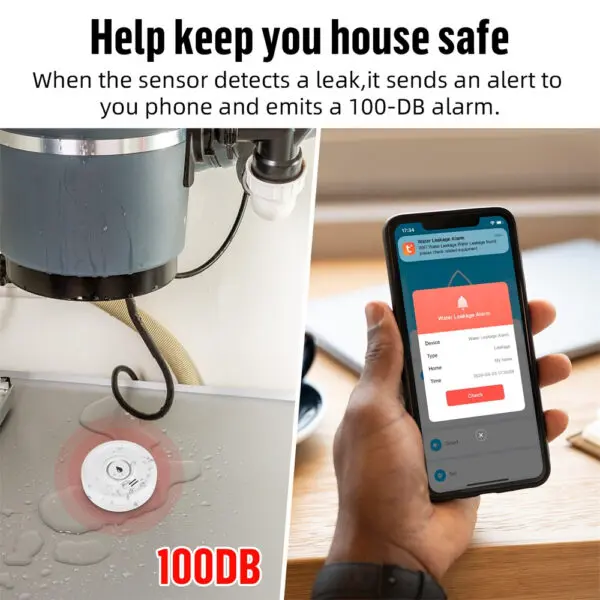 Fuers Water Leakage Detector Smart Home Alarm Tuya Smart Water level Sensor Home Alarm System Water Leak Security Alarm System - Image 2