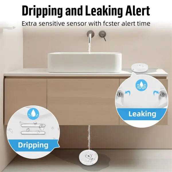 Fuers Water Leakage Detector Smart Home Alarm Tuya Smart Water level Sensor Home Alarm System Water Leak Security Alarm System - Image 3