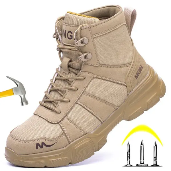 Work Safety Shoes Men CE Certified Steel Toe Safety Shoes Non Slip Lightweight Steel Toe Anti-Slip Women's Protection Work Boots - Image 2