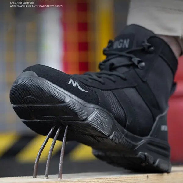 Work Safety Shoes Men CE Certified Steel Toe Safety Shoes Non Slip Lightweight Steel Toe Anti-Slip Women's Protection Work Boots - Image 5