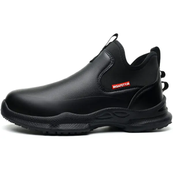 anti-skid kitchen work shoes non slip work waterproof boots lightweight Safety shoes for men chef work shoes leather sneakers - Image 6