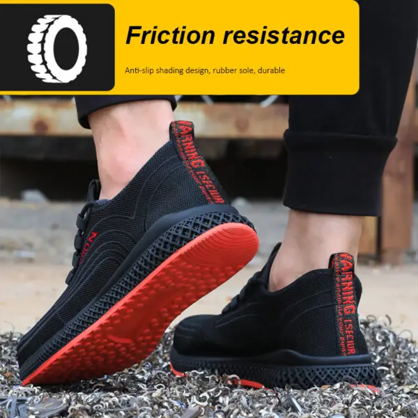 Manlegu Air Mesh Steel Toe Work Shoes Breathable Working Shoes Women Man Safety Shoes Lightweight Puncture-Proof Safety Boots - Image 5