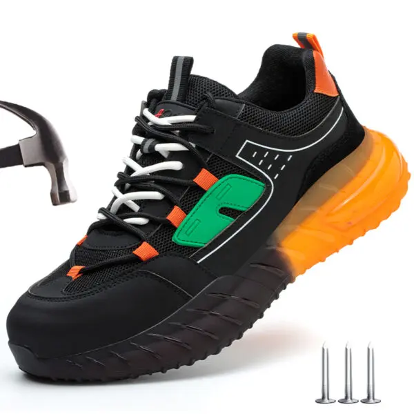 Men Work Safety Shoes Indestructible Breathable Air cushion Work Sneakers Puncture-Proof Safety Boots Protective Security Shoes