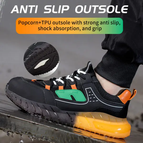 Men Work Safety Shoes Indestructible Breathable Air cushion Work Sneakers Puncture-Proof Safety Boots Protective Security Shoes - Image 4