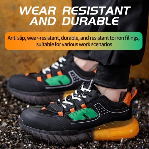 Men Work Safety Shoes Indestructible Breathable Air cushion Work Sneakers Puncture-Proof Safety Boots Protective Security Shoes - Image 5