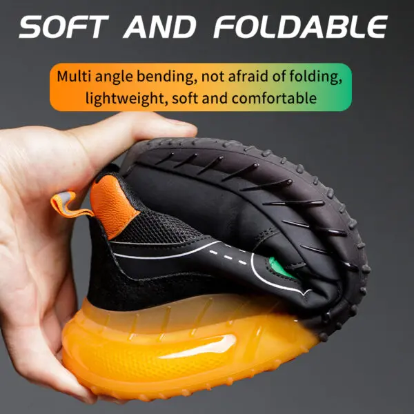 Men Work Safety Shoes Indestructible Breathable Air cushion Work Sneakers Puncture-Proof Safety Boots Protective Security Shoes - Image 6