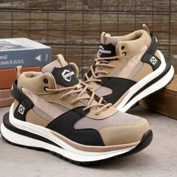 High Quality 2023 Fashion Work Boots Men Anti-puncture Safety Sneakers Steel Toe Cap Indestructible Protective Male Footwear - Image 3