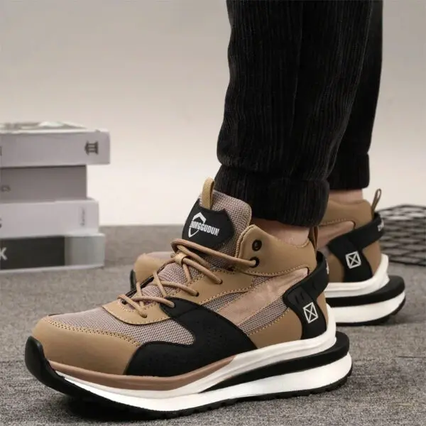 High Quality 2023 Fashion Work Boots Men Anti-puncture Safety Sneakers Steel Toe Cap Indestructible Protective Male Footwear - Image 5
