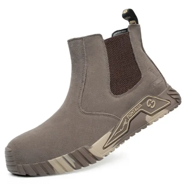 lightweight safety shoes with steel toe caps anti-scalding suede slip-on work shoes sneakers no laces work boots with protection - Image 7