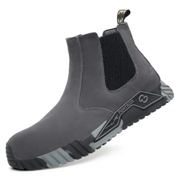 lightweight safety shoes with steel toe caps anti-scalding suede slip-on work shoes sneakers no laces work boots with protection - Image 8