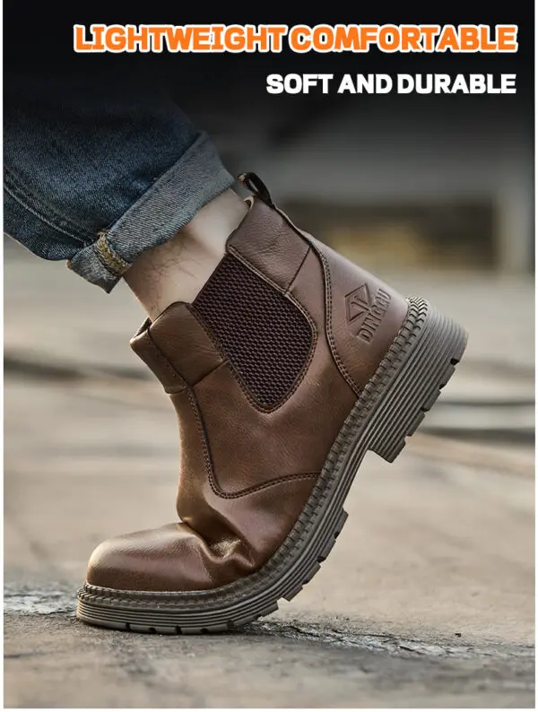 Work Safety Boots Men Indestructible Steel Toe Cap Leather Boots Construction Security Protective Men Safety Shoes Footwear - Image 5