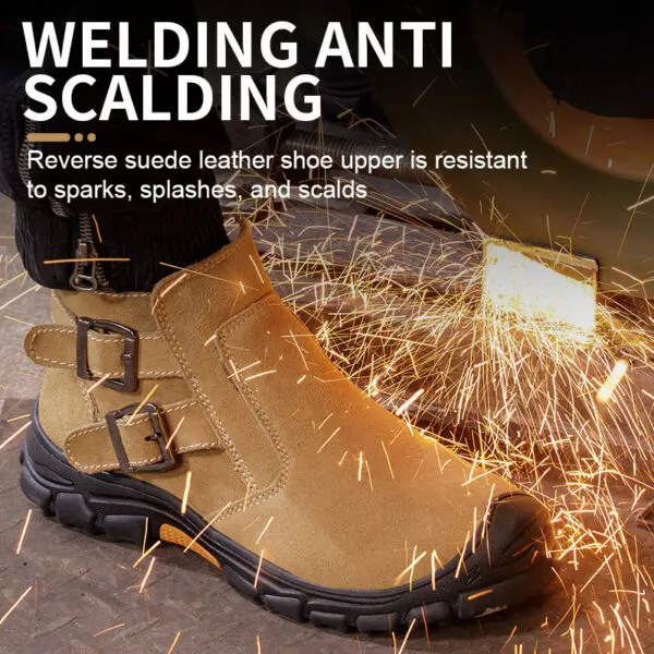 Men Work Safety Boots Indestructible Welder Shoes Steel Toe Work Shoes Anti smashing Security Protective Men Safety Shoes - Image 3