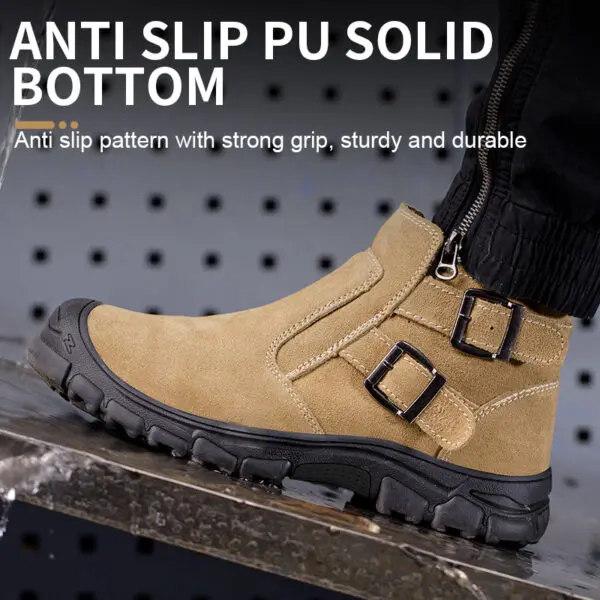 Men Work Safety Boots Indestructible Welder Shoes Steel Toe Work Shoes Anti smashing Security Protective Men Safety Shoes - Image 4