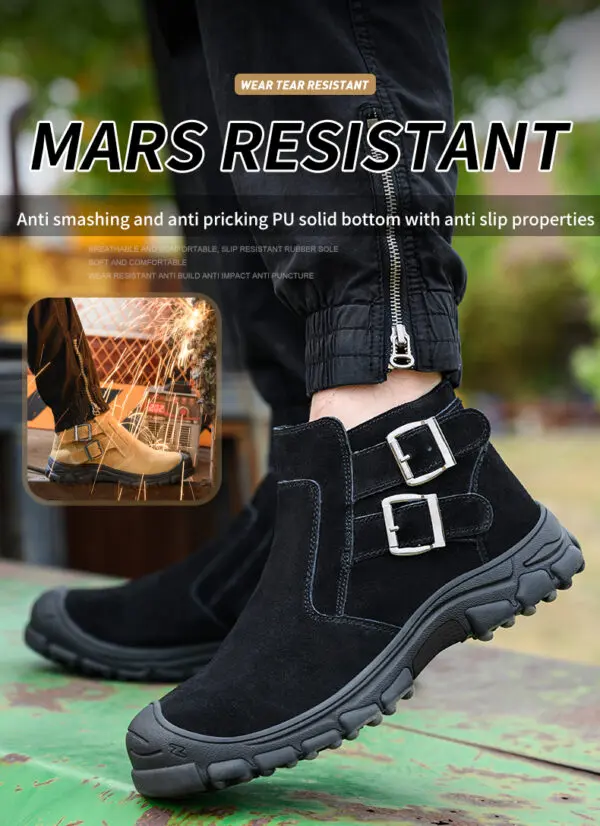 Men Work Safety Boots Indestructible Welder Shoes Steel Toe Work Shoes Anti smashing Security Protective Men Safety Shoes - Image 5
