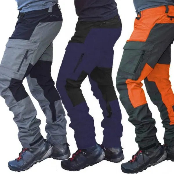 Windproof Cargo Pants Men Summer Long Work Trousers Male Outdoor Color Block Multi Pockets Sports Camping Fishing Pant - Image 2