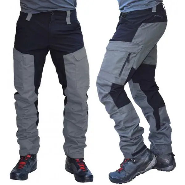 Windproof Cargo Pants Men Summer Long Work Trousers Male Outdoor Color Block Multi Pockets Sports Camping Fishing Pant - Image 5