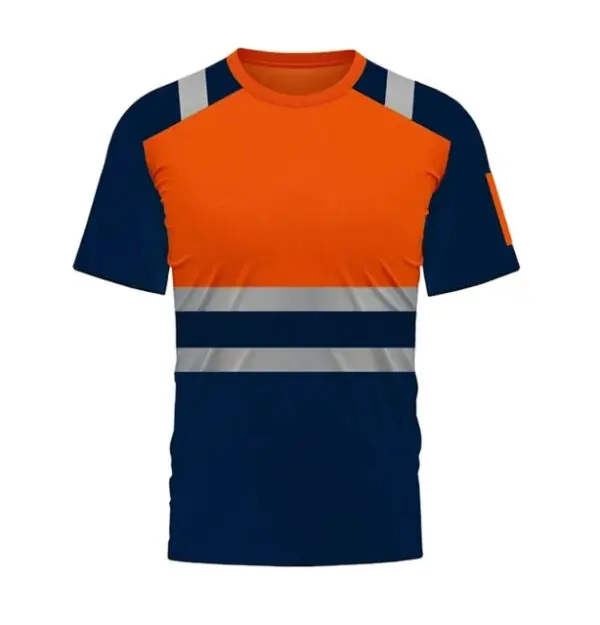 Summer Safety Work T-shirtsummer Breathable Work Short Sleeved Cast T-shirtquick Dryingsweat Wickinghigh Visibilitysuper Large - Image 2