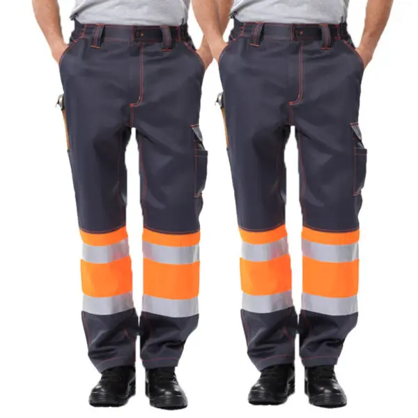 Protective Pants for Work with Multi Pockets Work Pants Men Working Pants Men Workwear Cargo Trousers Safety Reflective Pants - Image 4