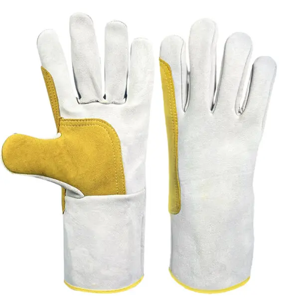 1 Pair Long Welding Gloves Soft Leather Electric Welder Labor Protection Site Durable Thick Industrial Protective Equipment - Image 3