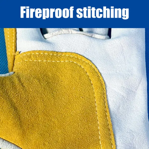 1 Pair Long Welding Gloves Soft Leather Electric Welder Labor Protection Site Durable Thick Industrial Protective Equipment - Image 5