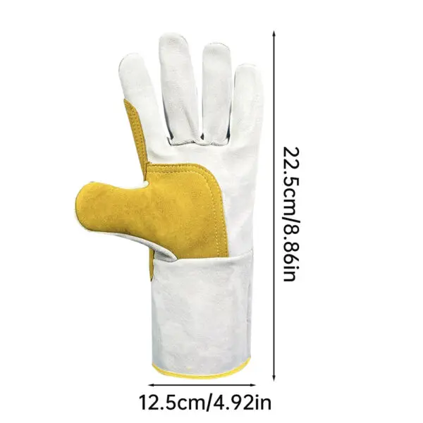 1 Pair Long Welding Gloves Soft Leather Electric Welder Labor Protection Site Durable Thick Industrial Protective Equipment - Image 6