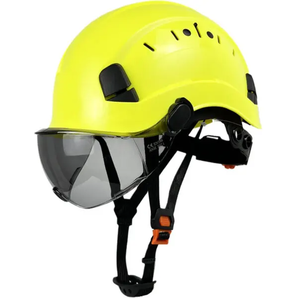 CE Construction Safety Helmet With Goggles Visor ABS Hard Hat ANSI Industrial Work Head Protection Rescue - Image 10